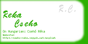 reka cseho business card
